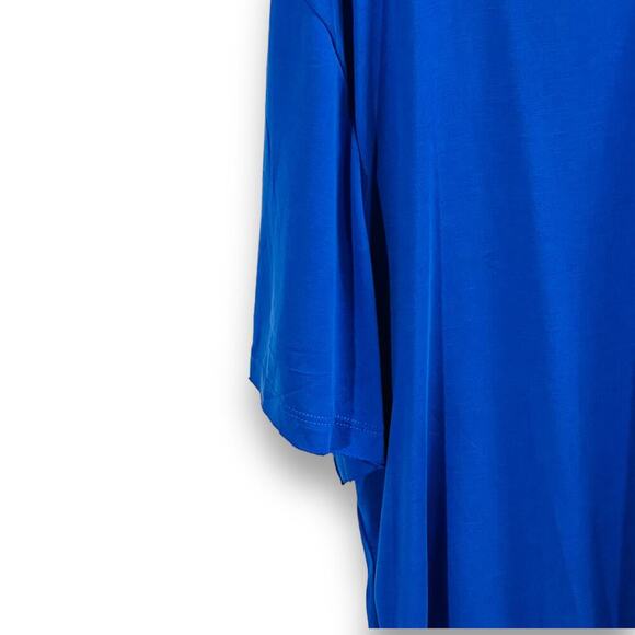 Silence Noise Minimalist Clean Girl Modern Royal Blue Relaxed Top L New - Picture 6 of 10